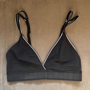 Knix Teen Black Triangle Bralette with Silver Trim Sz S